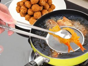 Buy Stainless Steel Strainer Frying Tong in Pakistan