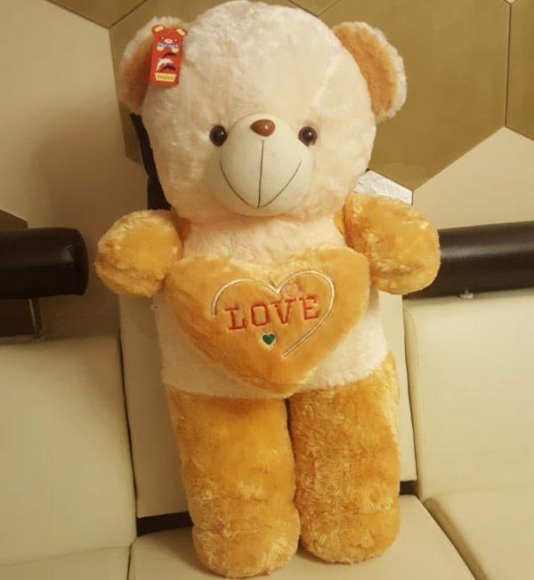 Cute Plush 37 Inches Teddy Bear with Heart Pillow