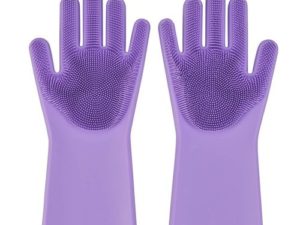 Buy Magic Silicone Washing Scrubbing Gloves in Pakistan